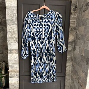 Blue Patterned Women's Dress